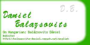 daniel balazsovits business card