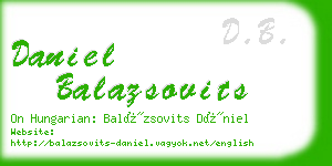 daniel balazsovits business card